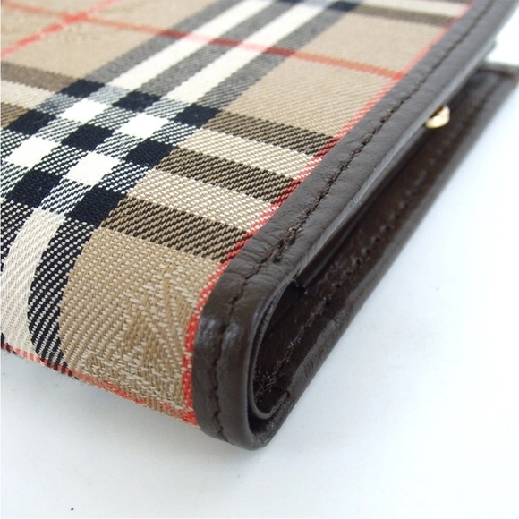Authentic BURBERRYS Nova Check wallet Jacquard canvas/leather - Picture 8 of 12